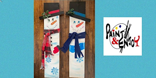 Paint and Enjoy at York Elks Lodge 213 “Porch Leaner Snowman”on wood primary image