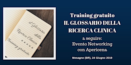 Immagine principale di Training Gratuito a Mesagne (BR): Il Glossario della Ricerca Clinica 