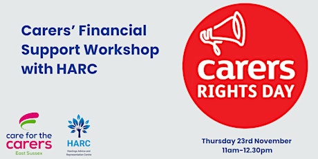 Carers Rights Day: Financial Support Workshop by HARC primary image