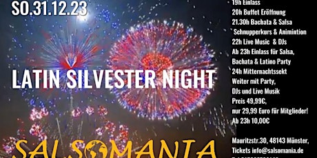 Latin Silvesterparty mit Live Musik, Buffet, Dj, T primary image