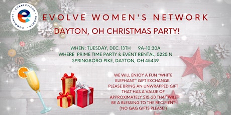 Primaire afbeelding van Evolve Womens Network: Christmas Party! (Dayton, OH)