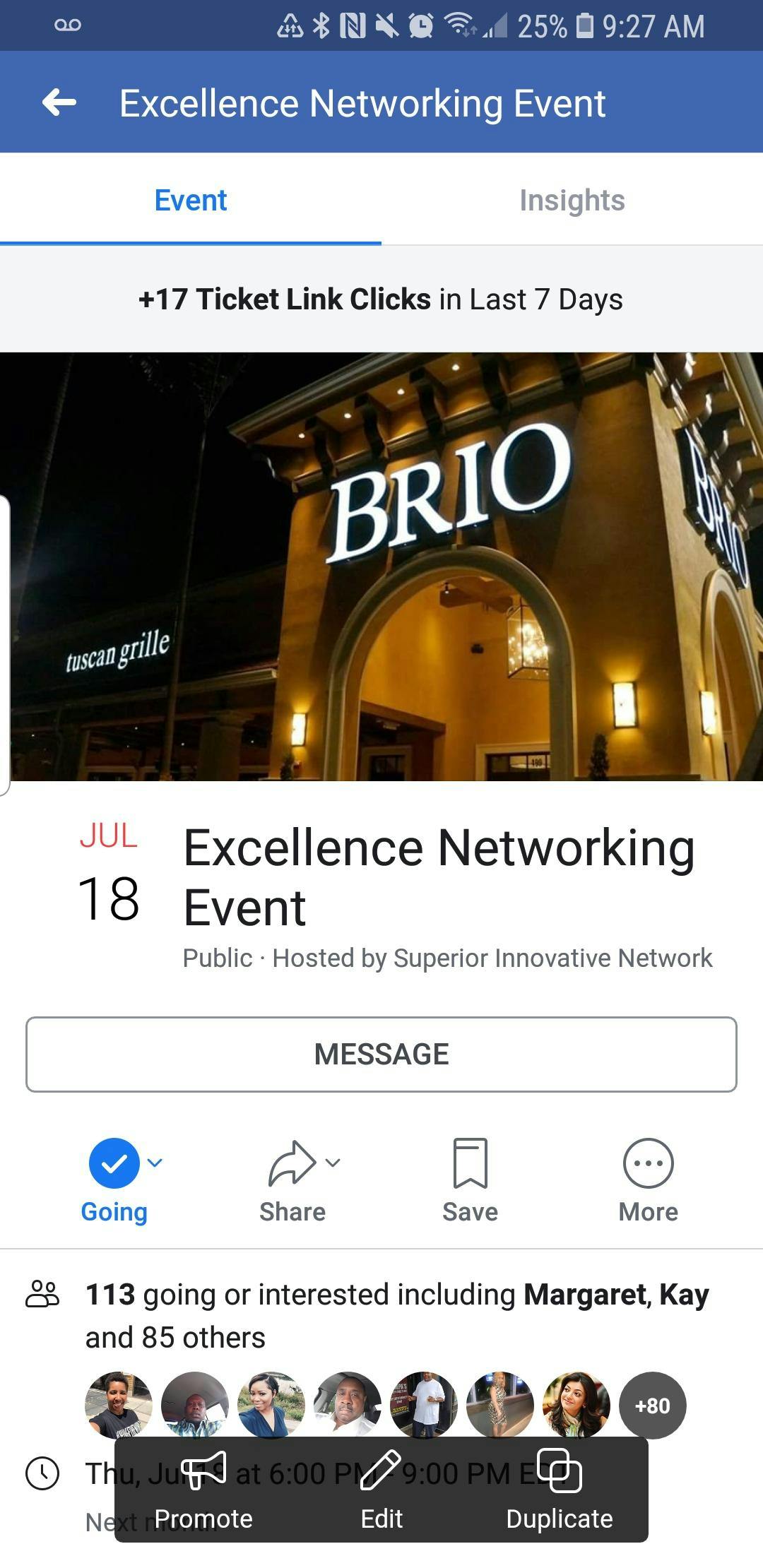 Excellence Networking Event