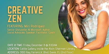 CreativeZen Talks Presents Miri Rodriguez (December 2023) primary image