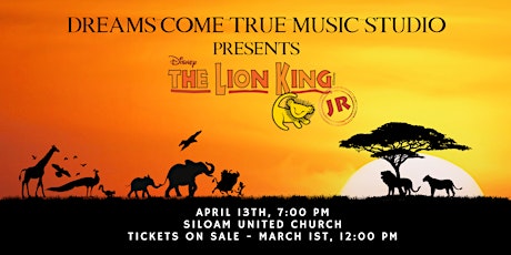 Dreams Come True Music Studio - Lion King Jr (EVENING)