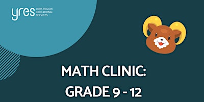 Primaire afbeelding van Math Clinic: Grade 9