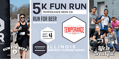 Primaire afbeelding van 5k Beer Run x Temperance Beer Co. | 2024 Illinois Brewery Running Series