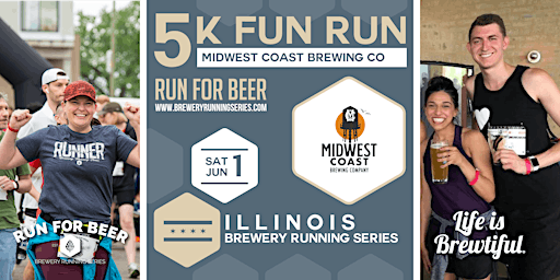Hauptbild für 5k Beer Run x Midwest Coast Brewing | 2024 Illinois Brewery Running Series