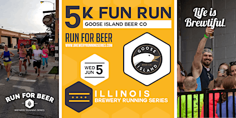 Imagen principal de 5k Beer Run x Goose Island Beer Co. | 2024 Illinois Brewery Running Series
