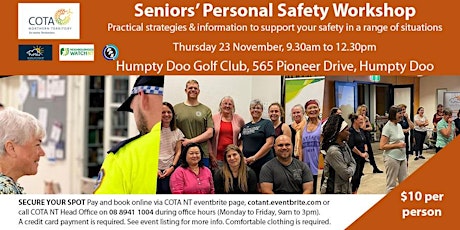 Seniors' Personal Safety Workshop primary image