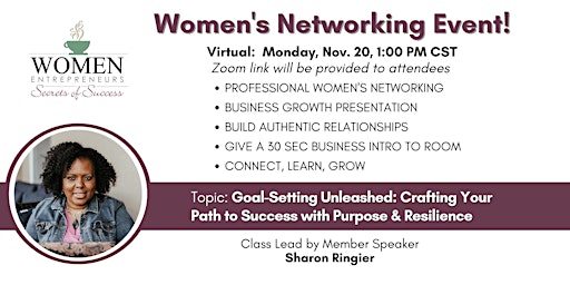 WESOS Virtual: Goal-Setting Unleashed: Crafting Your Path to Success primary image