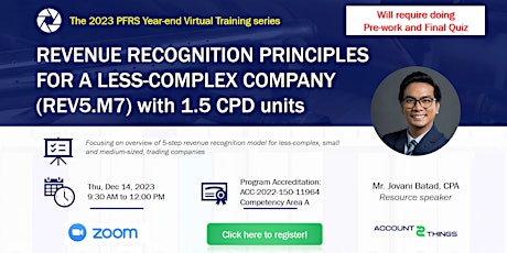 Revenue recognition principles for a less-complex company (1.5 CPD units) primary image