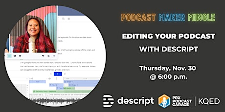 Imagen principal de Maker Mingle: Editing Your Podcast with Descript