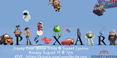 Disney Pixar Movie Trivia at Sunset Cantina