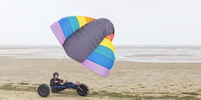 Kite bugging at Camber Sands