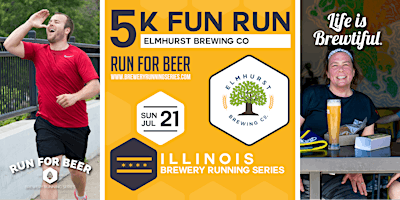 Imagem principal de 5k Beer Run x Elmhurst Brewing Co.| 2024 Illinois Brewery Running Series