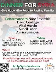 Dinner for Syria - Give Hope, Give Food to Fasting Families primary image