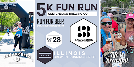 Imagem principal de 5k Beer Run x Sketchbook Brewing Co.| 2024 Illinois Brewery Running Series