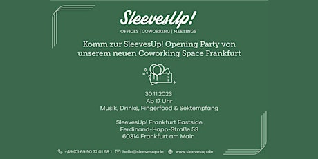 Primaire afbeelding van SleevesUp! Frankfurt Eastside - Space Opening Party