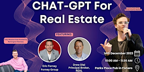 Primaire afbeelding van December Masterclass Indy - Chat-GPT For Real Estate