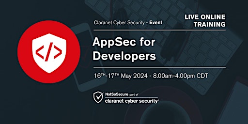 AppSec for Developers - Live Online Training primary image