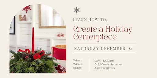 Holiday Centerpiece Workshop primary image