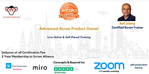 Advanced Certified Scrum Product Owner (A-CSPO)-  Live Online + Self-Paced primary image