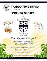 FREE Thursday Trivia Show! At Saint James Brewery!!