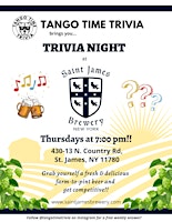 Image principale de FREE Thursday Trivia Show! At Saint James Brewery!!