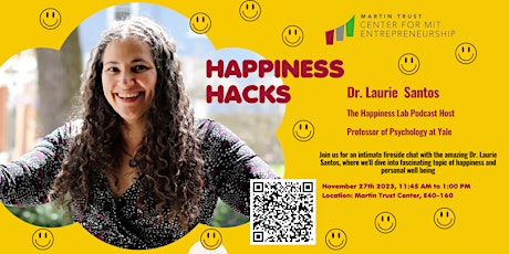 Primaire afbeelding van Happiness Hacks with Dr. Laurie Santos, Host of The Happiness Lab Podcast