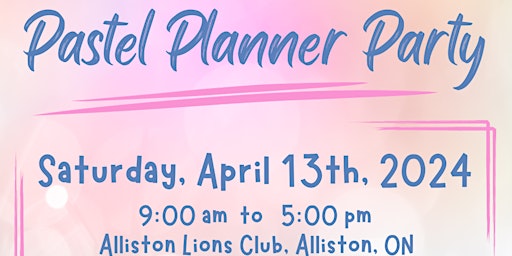 Pastel Planner Party primary image