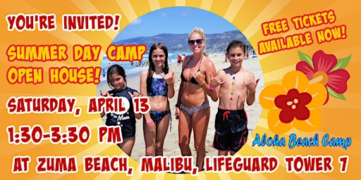 Imagem principal do evento Aloha Beach Camp Summer Day Camp Open House