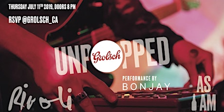 Grolsch Unpopped at The Rivoli featuring BONJAY primary image