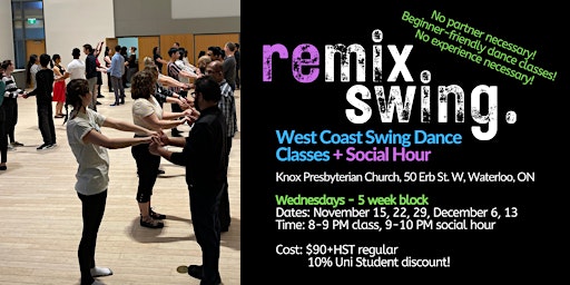 Beginner-friendly West Coast Swing dance classes primary image