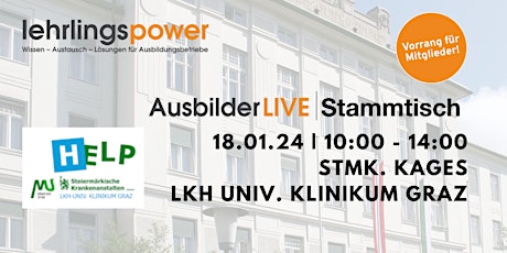 LIVE Ausbilderstammtisch Stmk. KAGes  LKH-Univ. Klinikum Graz primary image