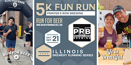 Hauptbild für 5k Beer Run x Printers Row Brewing | 2024 Illinois Brewery Running Series