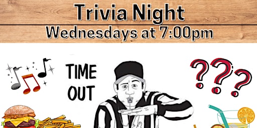 Imagem principal de FREE Wednesday Trivia Show! At Time Out Sports Cafe in Hicksville!