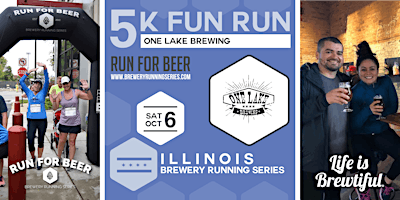 Hauptbild für 5k Beer Run x One Lake Brewing | 2024 Illinois Brewery Running Series