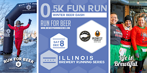 Imagem principal do evento Holiday Winter Dash Beer Run | 2024 Illinois Brewery Running Series