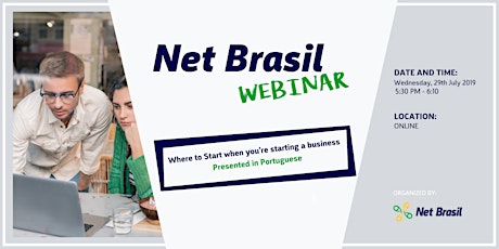 Free Webinar - Where to Start when you're starting a business - Presented in Portuguese primary image