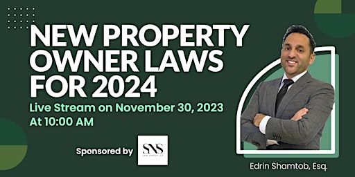 Image principale de New Property Owner Laws for 2024