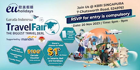 Imagen principal de Garuda Indonesia Travel Fair @ KBRI Singapura | 20 Nov 2023