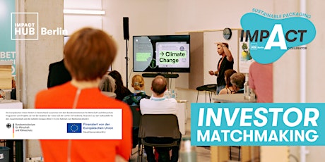 Primaire afbeelding van Investor - Startup Matchmaking: Spotlight on Sustainable Packaging (Online)