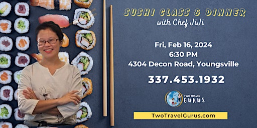 Sushi Class with Dinner, Sake and Adult Beverages primary image