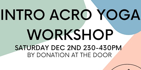 Introduction to Acro Yoga Workshop primary image