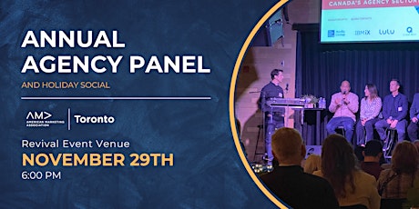 AMA Toronto Annual Agency Panel & Holiday Social primary image