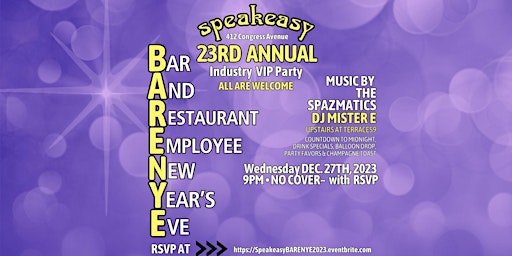 Hauptbild für Speakeasy's Renowned B.A.R.E.N.Y.E. Party