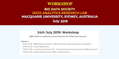 BigDataSociety Workshop: AWS Platform capabilities and Certifications primary image