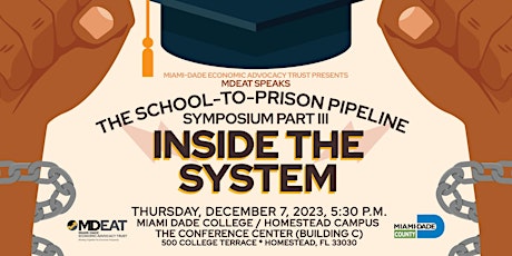 Imagen principal de MDEAT Speaks: The School-to-Prison Pipeline Symposium Part III