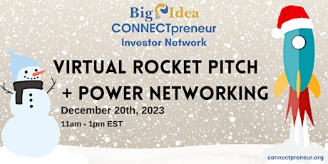 Primaire afbeelding van Virtual Rocket Pitch + Power Networking by CONNECTpreneur