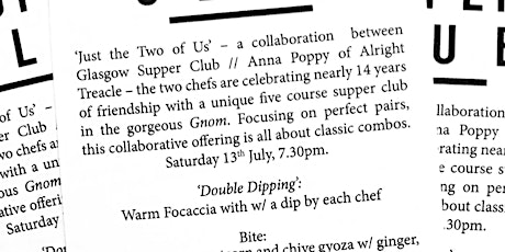 Glasgow Supper Club // Anna Poppy @ Gnom primary image